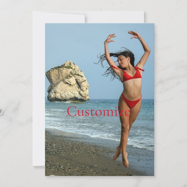 Bikini Model Dancing Thunder_Cove Inbjudningar (Framsida)