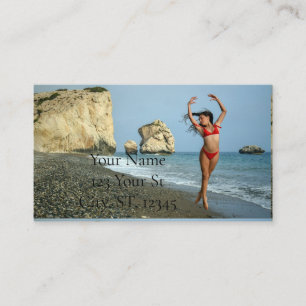 Bikini Model Dancing Thunder_Cove Visitkort