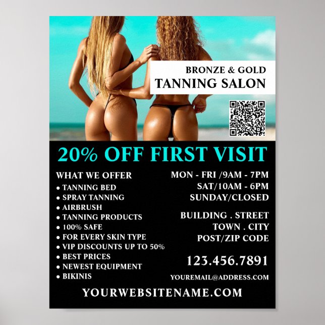Bikini Models, Tanning Salon Advertising Poster (Framsidan)