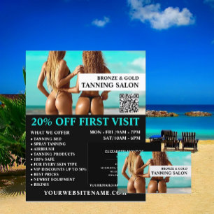 Bikini Models, Tanning Salon Advertising Reklamblad