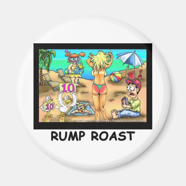Bikini Rump Roast Roliga Okonventionella T-shirts  Magnet (Framsidan)
