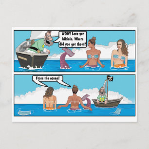 BIKINI SJÖJUNGFRUARS JOKE VYKORT