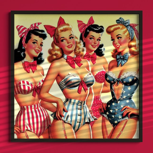 Bikini-stift för Cute Vintage Poster (Skapare uppladdad)