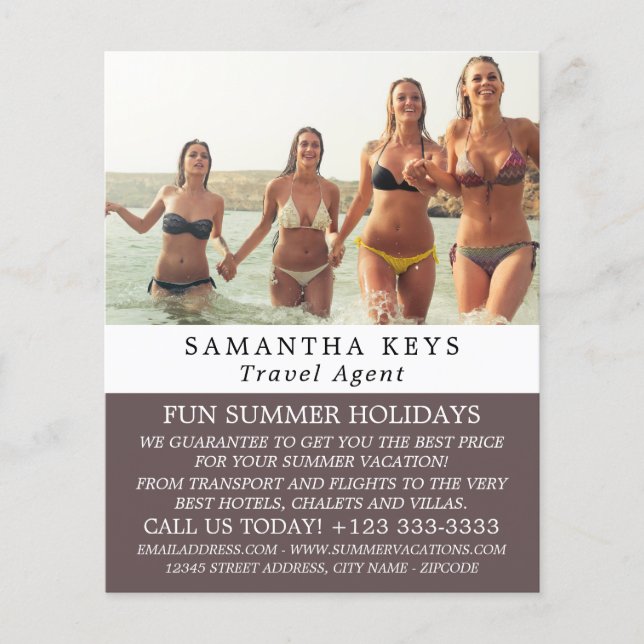 Bikini Vacation, Travel Agent Advert Flyer (Framsidan)