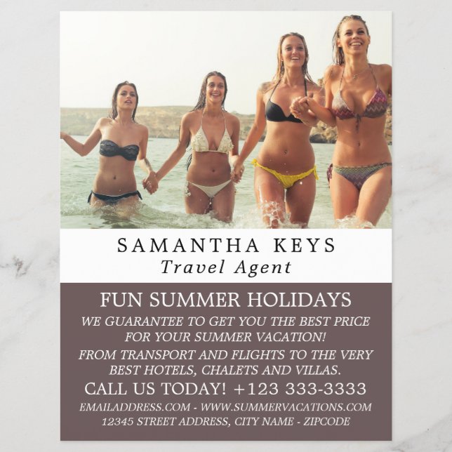 Bikini Vacation, Travel Agent Advert Flyer (Framsidan)