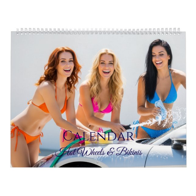 Bikinibiltvättkalender – fantastiska kvinnor kalender (Omslag)