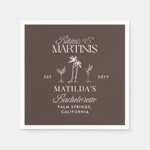 Bikinier och martini Elegant vintage möhippa Pappersservett