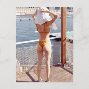Bikiniflicka fotobrevkort vykort