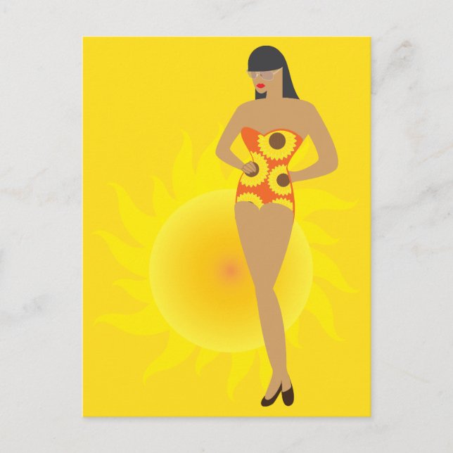 Bikiniflicka Vykort (Framsida)