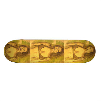 bikiniflickakonst old school skateboard bräda 18 cm