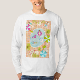 Bikiniflickor och killar som spelar simhallsspel t shirt