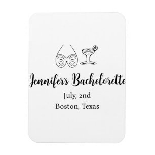 Bikiniglas cocktail möhippa lägg till namn magnet