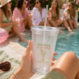Bikinis and Martinis Möhipparty Bach Beach Take Away Mugg