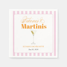 Bikinis & Martinins Möhippa (Rosa & vit) Pappersservett