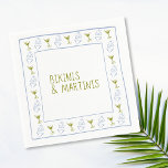 Bikinis & Martinis Blue Olive Bachelorette Party Pappersservett<br><div class="desc">Infektera din bachelorette soirée med oöverträffad elegans och lekfull charm med hjälp av vår exquisite "Bikinis & Martinis" pappra blöjor. De här blöjorna är konstruerade för den påvisbara briden att vara och har en chic gräns som är försedd med vita martinisglasögon och snyggt bikinis och anger perfektens ton för ett...</div>