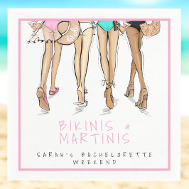 Bikinis & Martinis Bröllop / Möhippa / Svärmannave Pappersservett