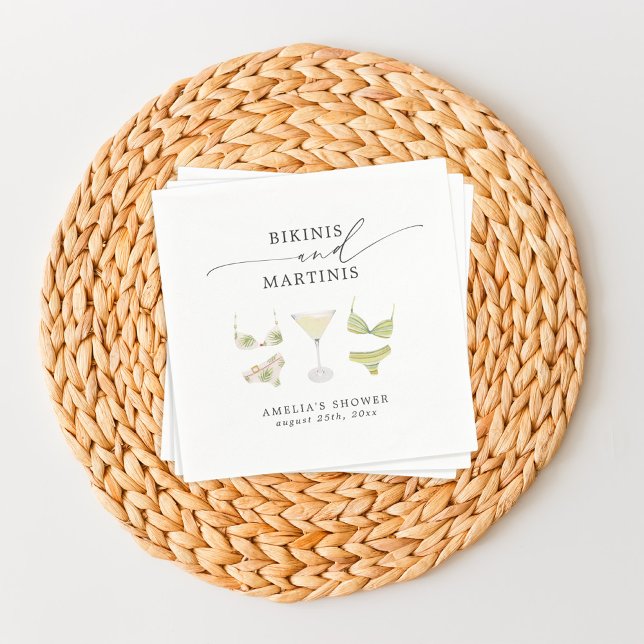 Bikinis & Martinis Bröllopsfest Spennaren Pappersservett (Skapare uppladdad)