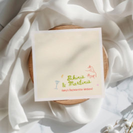 Bikinis & Martinis Hand plockade Bachelorette Pappersservett