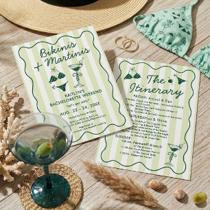 Bikinis & Martinis Systerfest-resplan Inbjudningar