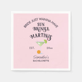 Bikinis & Martinis Tropisk Strand Möhippa Pappersservett