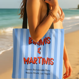Bikinis Martinis Whimsical Dusty Blue Rand Bach Tygkasse