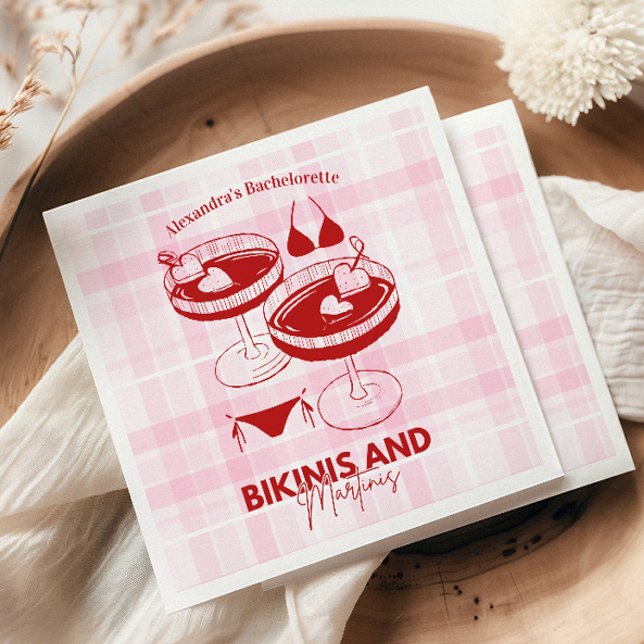 Bikinis och Martinis Bachelorette Pappersservett (Skapare uppladdad)