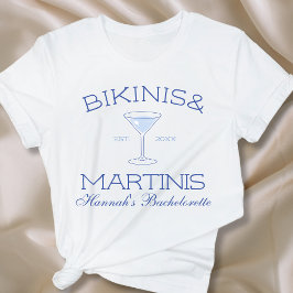 Bikinis och Martinis Beach Bachelorette T Shirt
