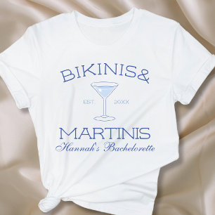 Bikinis och Martinis Beach Bachelorette T Shirt
