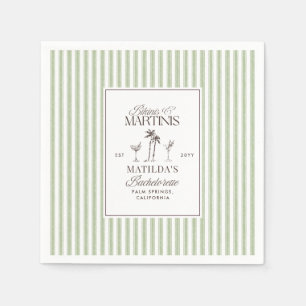 Bikinis och martinis Elegant vintage möhippa Pappersservett