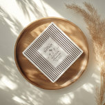 Bikinis och martinis Elegant vintage möhippa Pappersservett<br><div class="desc">Personlig servett för Martini-cocktail | Servetter för möhippa | Palm Springs Bar-ränder</div>