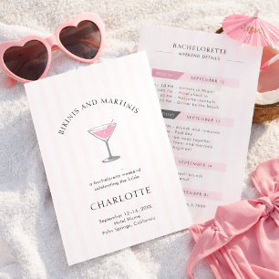 Bikinis och Martinis Möhippa Helg Inbjudningar