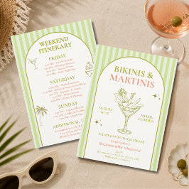 Bikinis och Martinis Möhippa Helg Inbjudningar
