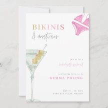 Bikinis och Martinis Sällskapsresa inbjudan för un