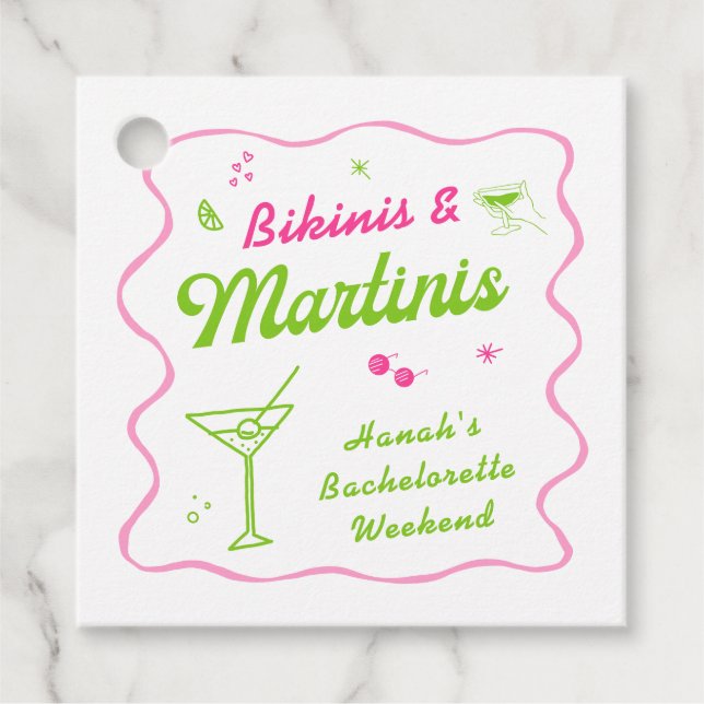 Bikinis och Martins Möhippa Gåvor Etiketter (Framsida)