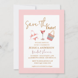 Bikinis Party Möhippa Spara datum Inbjudningar