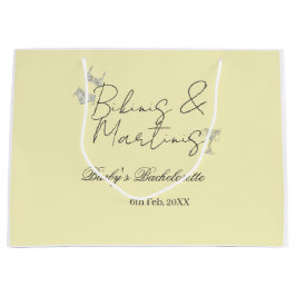 Bikins & Martinis bachelorette party yellow retro