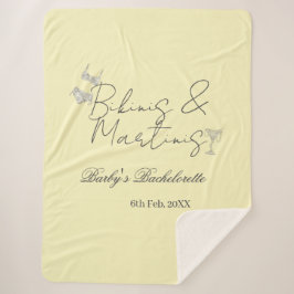 Bikins & Martinis bachelorette party yellow retro