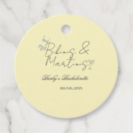 Bikins & Martinis möhipparty gult retro Gåvor Etiketter