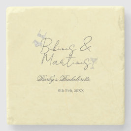 Bikins & Martinis möhipparty gult retro Stenunderlägg