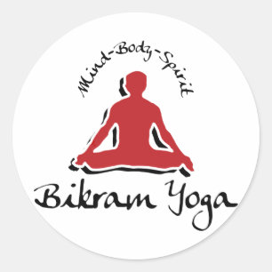 Bikram Yoga Runt Klistermärke