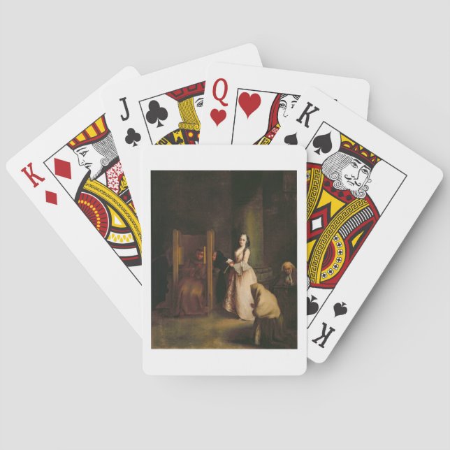 Bikten, c.1755 (olja på kanfas) spel kort (Baksidan)