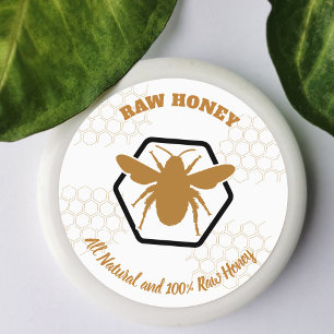 Bikupa Färsk Honung Bin Apiary Bihållare Runt Klistermärke