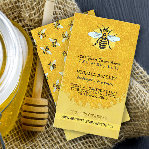 Bikupa för honungskaka för Honeybees för lantg Visitkort