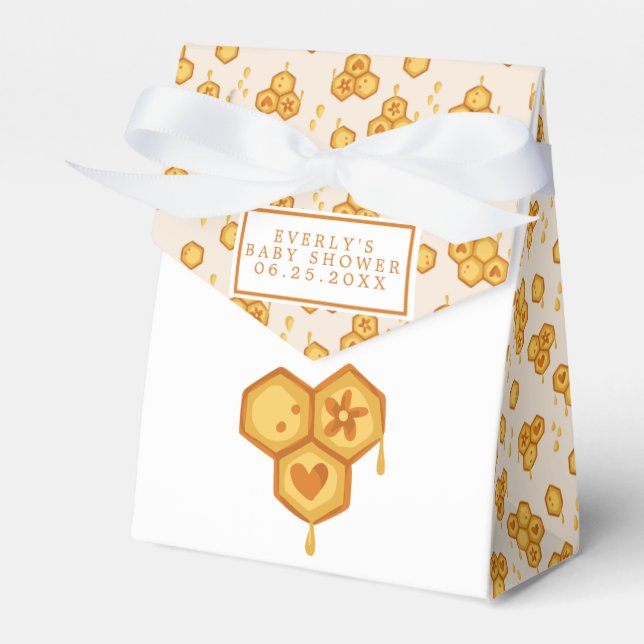 Bikupa Honey Bee Söt Baby Shower Presentaskar (Framsidan Sidan)