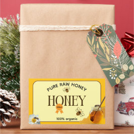 Bikupa Honungsburk Honeybee Biodling Rektangulärt Klistermärke