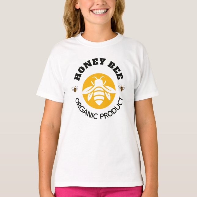 Bikupa Honungsburk Honeybee Biodling T Shirt (Framsida)