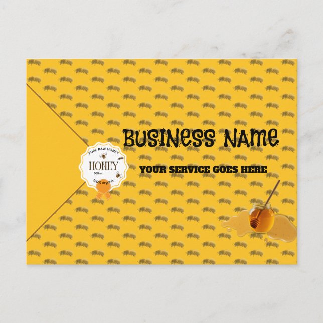 Bikupa Honungsburk Honeybee Biodling Vykort (Framsida)