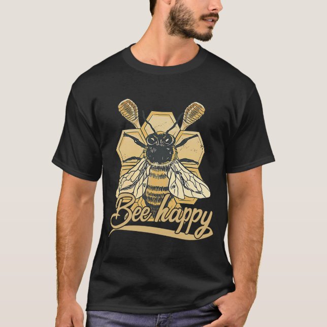 Bikupad bikupa insekten bikaka lycklig b t shirt (Framsida)