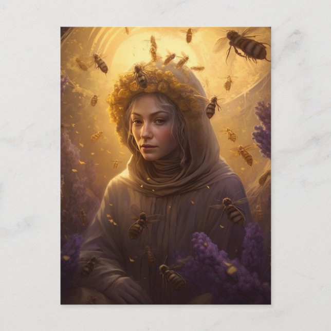 Bikupan Blonda Kvinnans Beskyddare Vykort (Framsida)