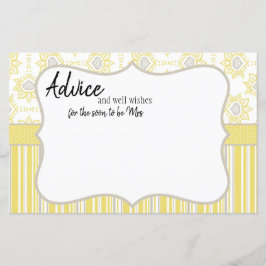 Bikupans Gult och Grått Geometric Advice Card